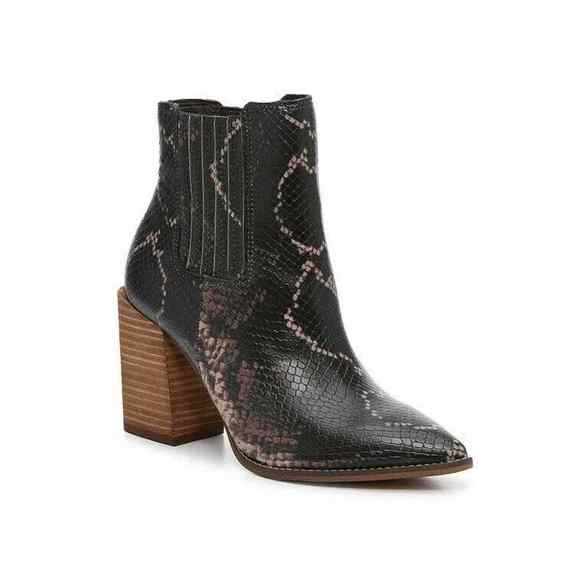 Steve Maden ankle boots brown Snake print sz 9.5 - Picture 1 of 7